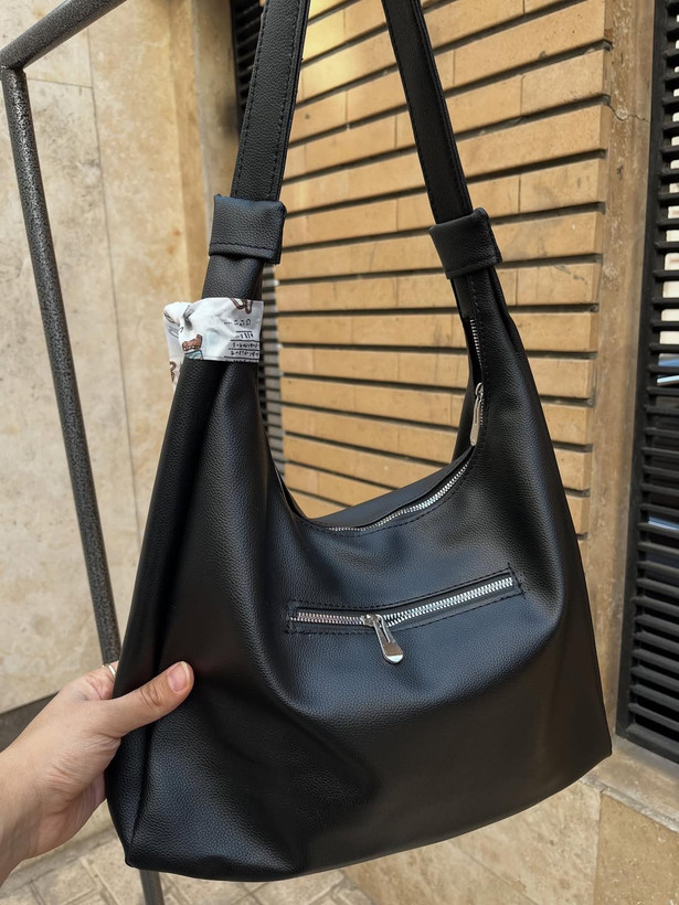 کیف روژانو جنس چرم شرانگ رنگ مشکی شکلاتی ابعاد ۳۰۴۰