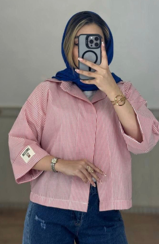 شومیز راه راه باکسی