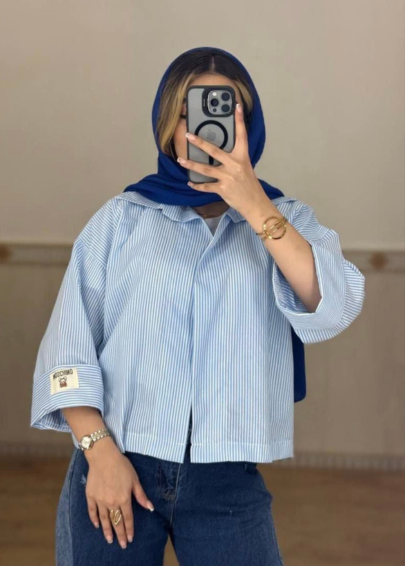 شومیز راه راه باکسی